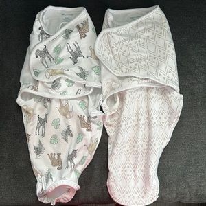 0-3M swaddles with bottom zipper for easy diaper change